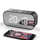 BT501 Wireless Bluetooth 5.0 Speaker Double Alarm Clock FM Radio HiFi Music Column Subwoofer Hands-free Call Mirror Screen Display