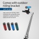 A2 Wireless Bicycle Bluetooth Speaker Portable Outdoor Super Bass Column Hands Free Power Bank Flashlight Speaker