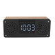 bluetooth 5.0 Wooden Speaker Alarm Clock Support TF Card/USB/AUX/ FM Radio