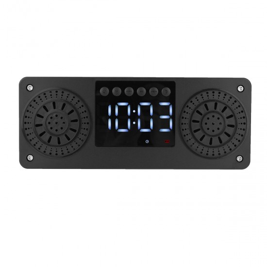 bluetooth 5.0 Wooden Speaker Alarm Clock Support TF Card/USB/AUX/ FM Radio