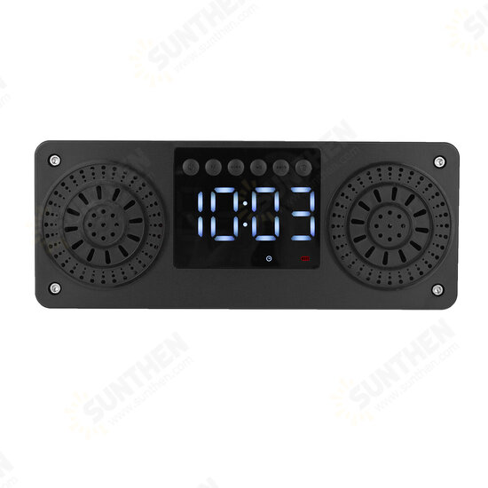 bluetooth 5.0 Wooden Speaker Alarm Clock Support TF Card/USB/AUX/ FM Radio