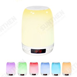 bluetooth 5.1 Speaker Alarm Clock with Colorful Light 3 Gear Dimming White Noise Machine FM Radio for Party Bedroom Home bluetooth 5.1 Speaker Alarm Clock with Colorful Light 3 Gear Dimming White Noise Machine FM Radio for Party Bedroom Home