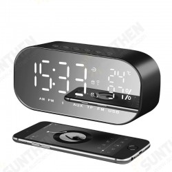 S2 Dual Units Wireless bluetooth Speaker LED Display Mirror Alarm Clock FM Radio Subwoofer S2 Dual Units Wireless bluetooth Speaker LED Display Mirror Alarm Clock FM Radio Subwoofer