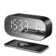 S2 Dual Units Wireless bluetooth Speaker LED Display Mirror Alarm Clock FM Radio Subwoofer