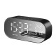 S2 Dual Units Wireless bluetooth Speaker LED Display Mirror Alarm Clock FM Radio Subwoofer