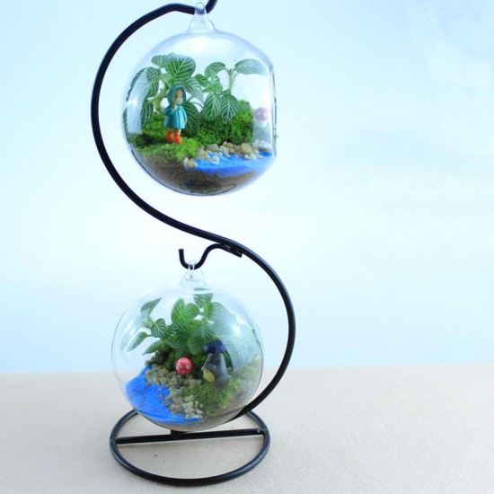 Creative Flower Pot Glass Ball Vase Terrarium Home Room Decor Gift
