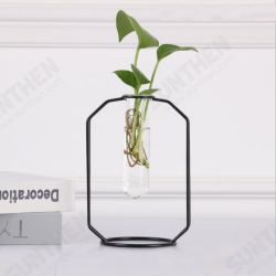 Creative Hanging Test Tube Glass Vase Hydroponic Flower Container + Base Holder Creative Hanging Test Tube Glass Vase Hydroponic Flower Container + Base Holder