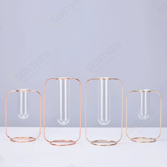 Glass Test Tube Glass Vase Pot Container Holder Plants Flowers Desk Decor Gift