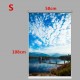 PAG Blue Sky Roller Shutters Print Painting Roller Blind Background Wall Window Decor Curtain