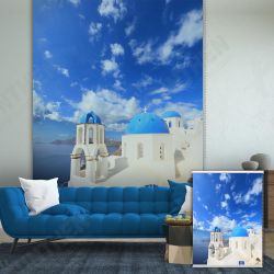 PAG Mediterranean Roller Shutters Print Painting Roller Blind Background Wall Decor Window Curtain PAG Mediterranean Roller Shutters Print Painting Roller Blind Background Wall Decor Window Curtain
