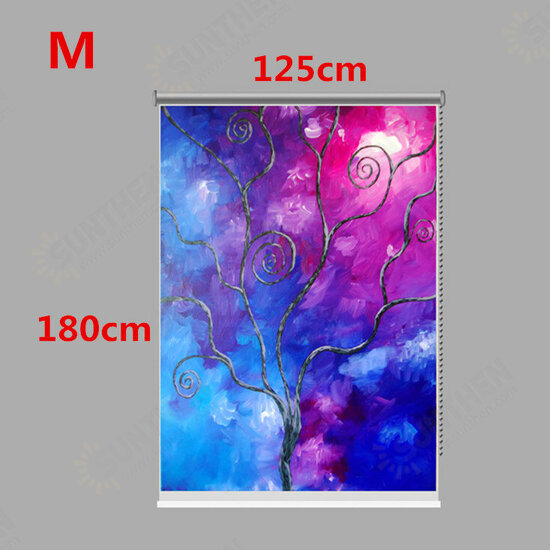 PAG Roller Shutters Painting Branch Roller Blind Background Wall Window Decor Drawing Curtain