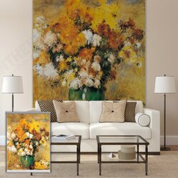 PAG Wall Decor Window Curtain Roller Shutters Flower Oil Print Painting Roller Blind Background PAG Wall Decor Window Curtain Roller Shutters Flower Oil Print Painting Roller Blind Background