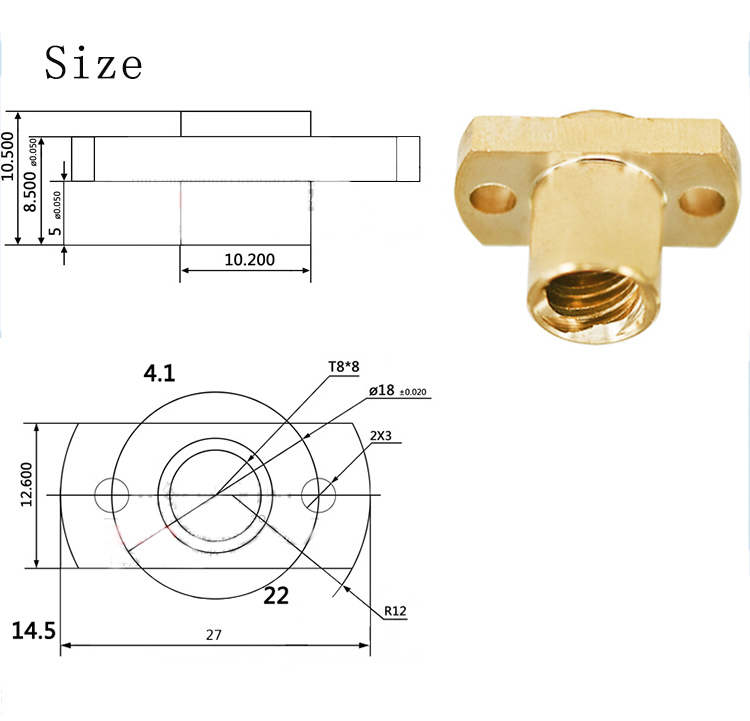 2Pcs-Brass-T8-Lead-Screw-Nut-Pitch-2mm-for-Stepper-Motor-3D-Printer-Part-1384470-1