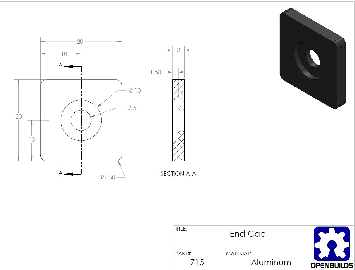 Aluminum-Block-End-Cap-Cover-For-3D-Printer-Part-1407790-1