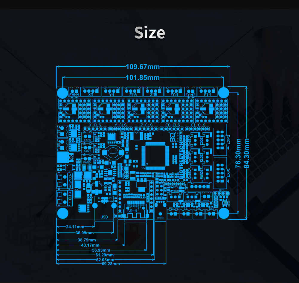 BIGTREETECHreg-SKR-2-32Bit-BoardTFT35-E3-V30-Touch-Screen-With-5Pcs-TFT35-E3TMC2208-Driver-Set-Kit-f-1878196-3