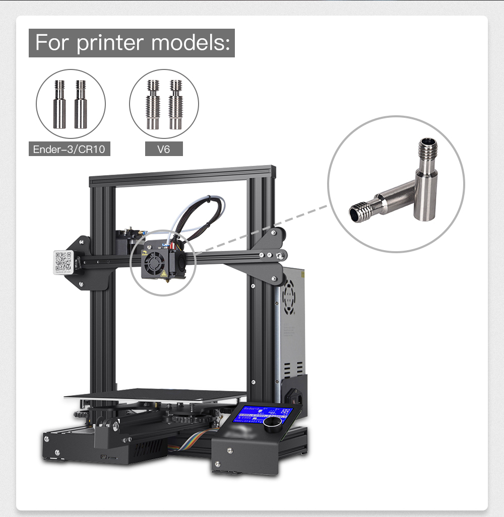 BIGTREETECHreg-Titanium-Alloy-Heatbreak-GRADE5-All-Metal-Nozzle-Throat-for-Ender3-CR10V6-Remote-Hote-1886790-2