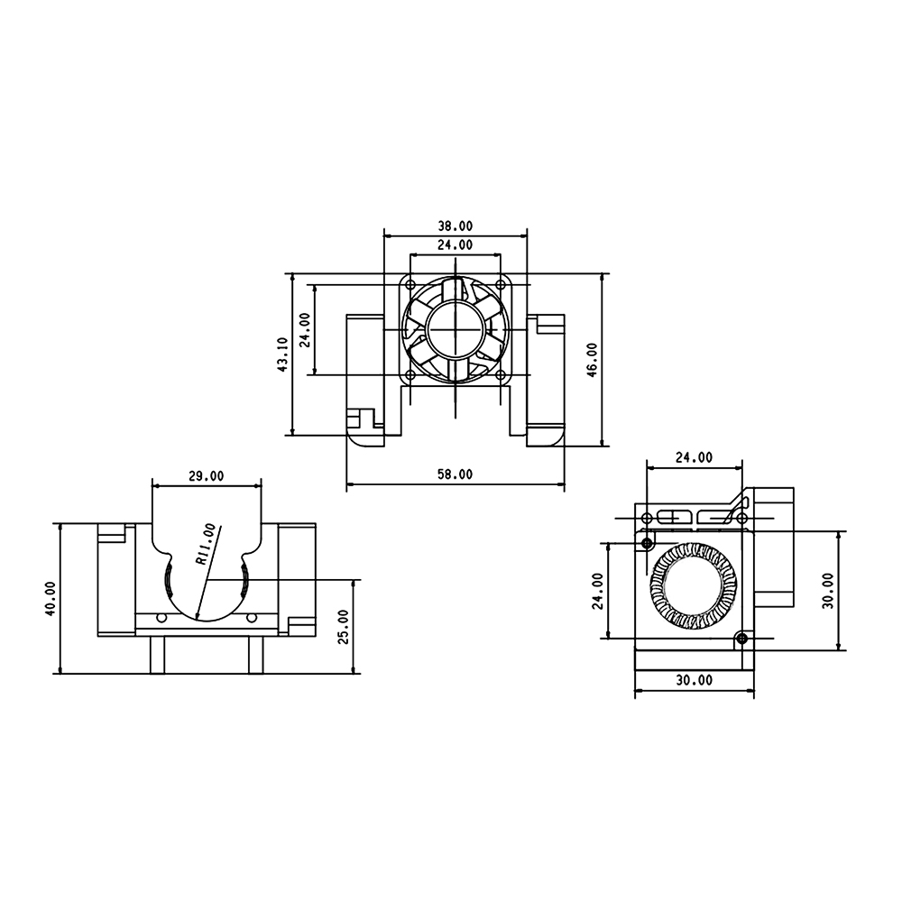 Creativity-12V24V-3-Fan-cooled-Hotend-Upgrade-Kit-for-E3D-V6-Hotend-3D-Printer-Parts-1893804-1