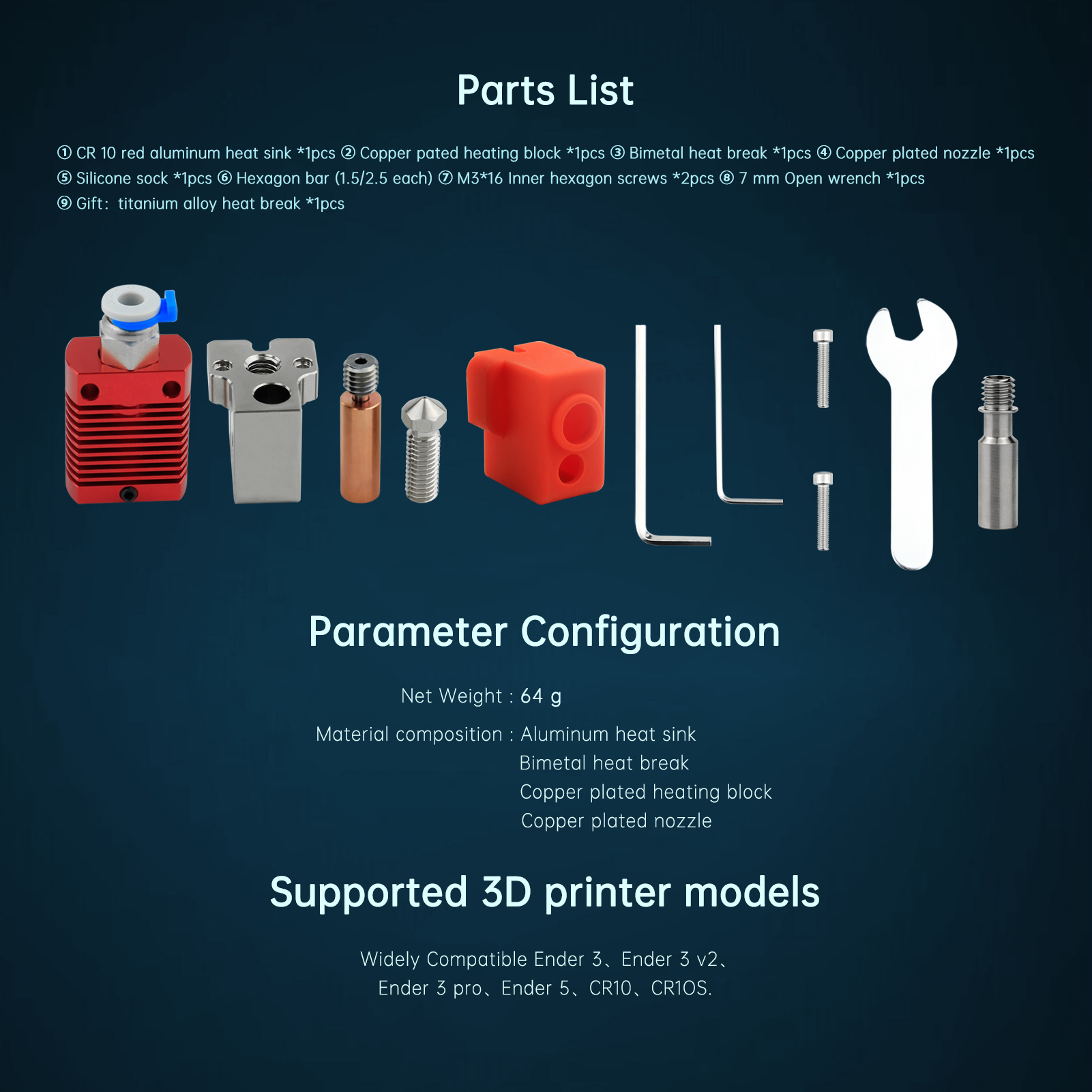 Newest-Ender3-High-Temperature-Hotend-Kit-Reach-To-550-Copper-Plated-Volcano-Nozzle-Heating-Block-Bi-1975919-3