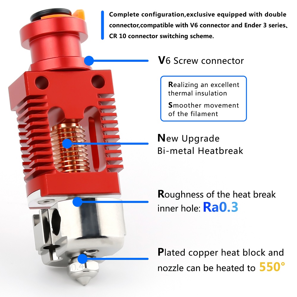 Red-Lizard-V5-Pro-V6-Hot-End-Assembly-Bimetal-Thermal-Insulation-Copper-Plating-Hot-End-for-CR-10-CR-1949067-3