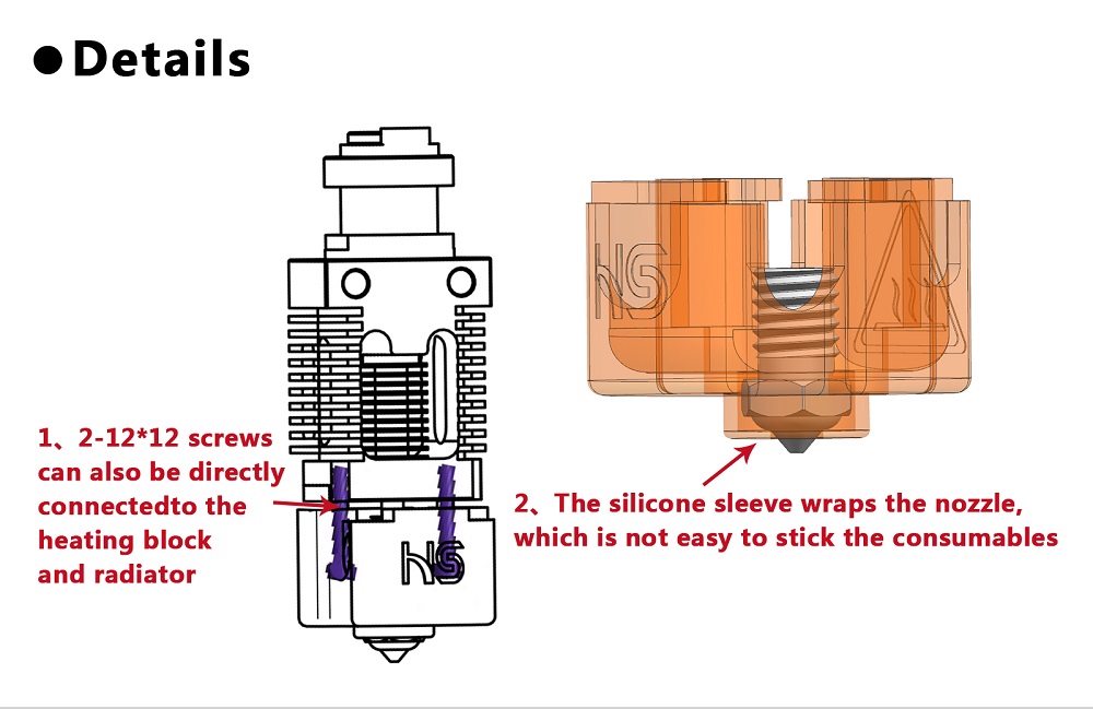 Red-Lizard-V5-Pro-V6-Hot-End-Assembly-Bimetal-Thermal-Insulation-Copper-Plating-Hot-End-for-CR-10-CR-1949067-7