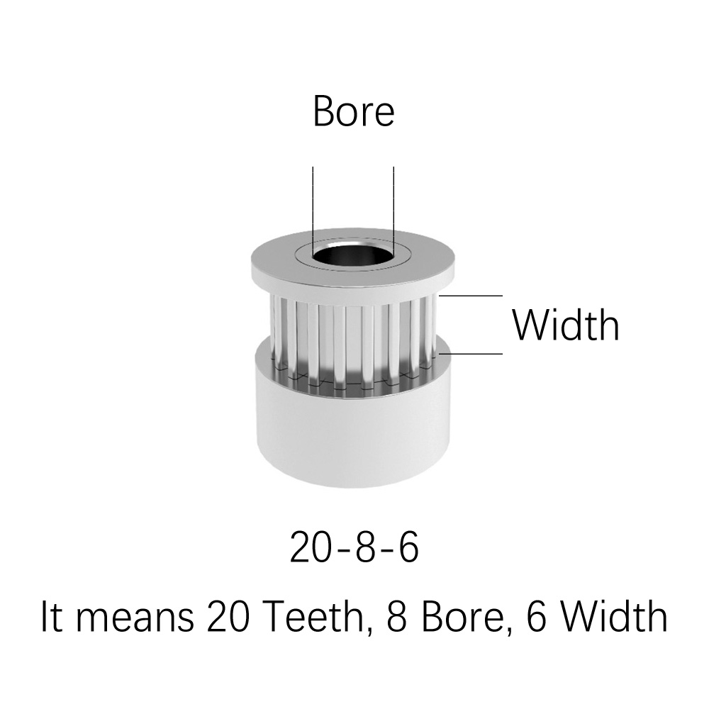 SIMAX3Dreg-5Pcs-GT2-Timing-Pulley-1620-Teeth-Wheel-Bore-4566358mm-Aluminium-Gear-Teeth-Width-610mm-3-1815849-1