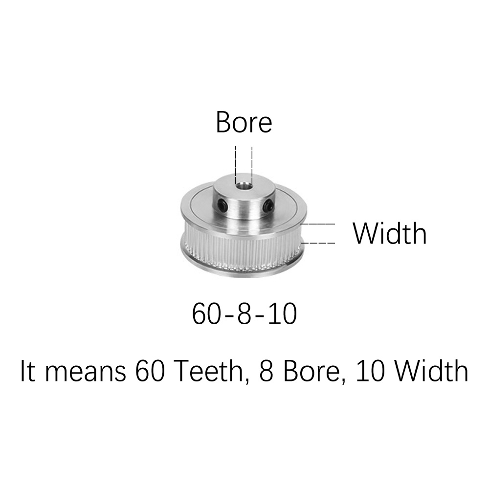 SIMAX3Dreg-GT2-Timing-Pulley-3036404860-Teeth-Wheel-Bore-563581012mm-Aluminium-Gear-Teeth-Width-610m-1815875-1