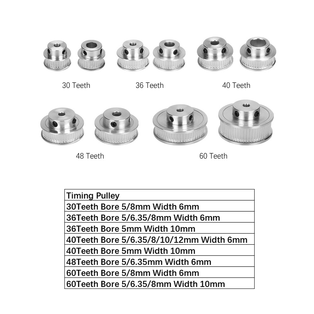 SIMAX3Dreg-GT2-Timing-Pulley-3036404860-Teeth-Wheel-Bore-563581012mm-Aluminium-Gear-Teeth-Width-610m-1815875-2