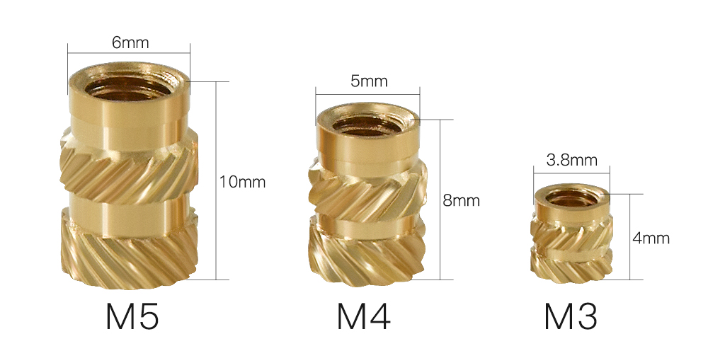 TWO-TREESreg-10Pcs-Thread-Brass-Knurled-Inserts-Nut-Heat-Set-Insert-Nuts-Embed-Parts-Female-Pressed--1900760-2