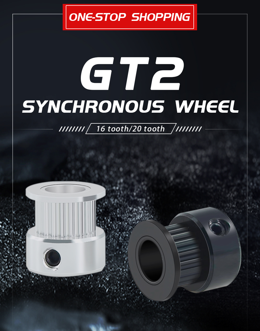 TWO-TREESreg-20-teeth-GT2-Timing-Pulley-Bore-5mm-635mm-8mm-for-Width-6mm-GT2-synchronous-belt-2GT-Be-1927640-1