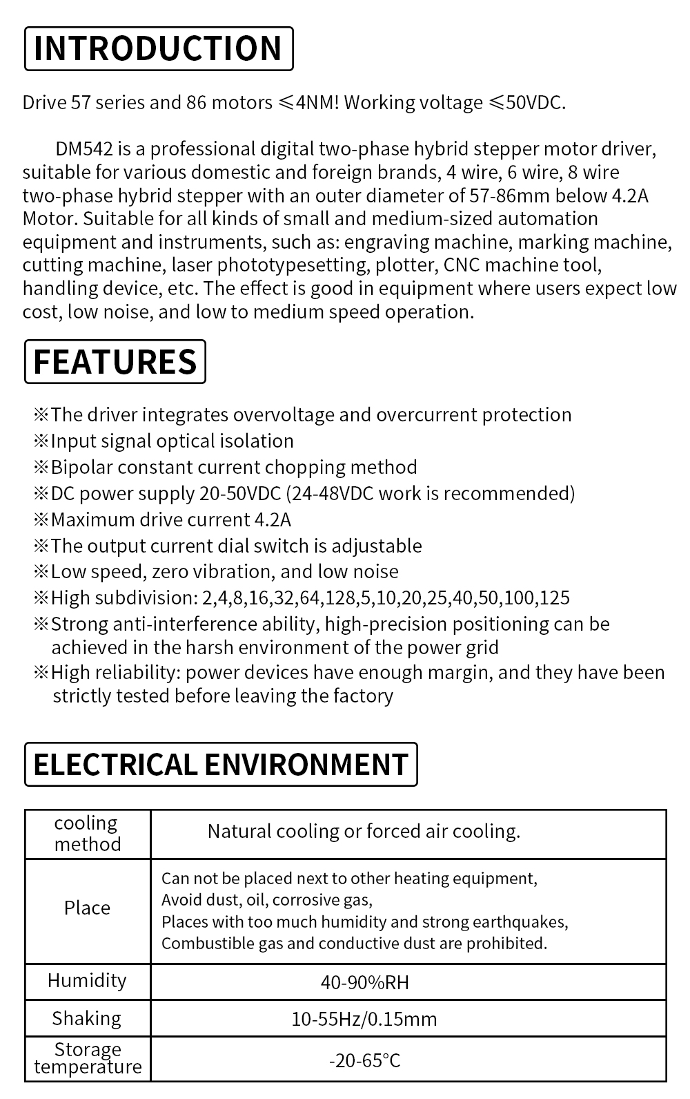 TWO-TREESreg-7628-Stepper-Motor-4Pcs-Set-with-DM542-Driver-MACH3-Control-Board-360W24V-Power-Supply--1863973-1