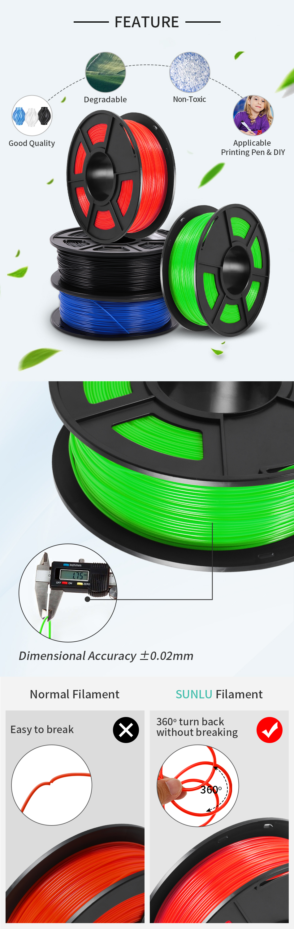 SUNLU-1KG-PETG-175MM-Filament-13-Color-100-No-Bubble-filament-for-3D-Printer-1748728-2