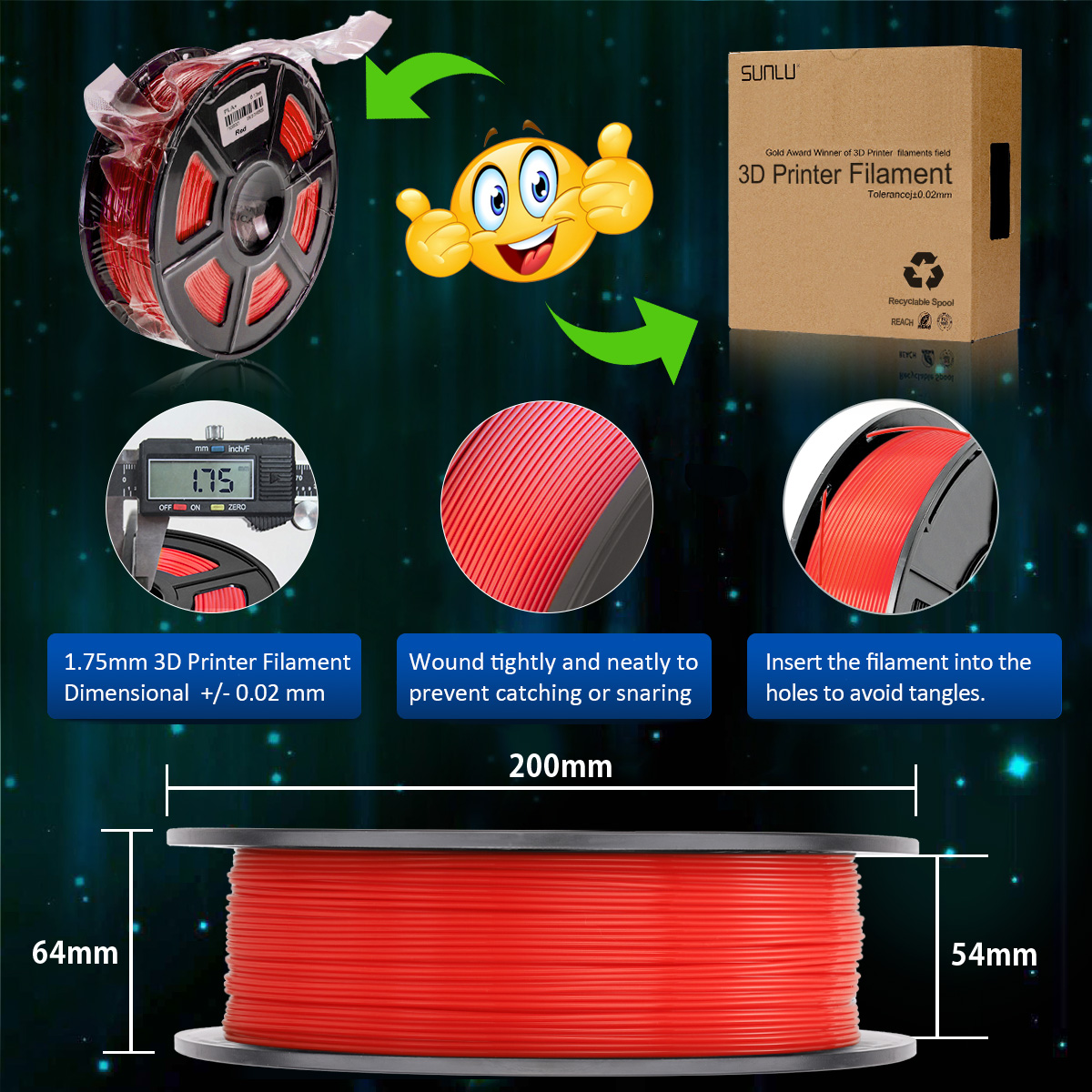 SUNLU-1KG-PLA-175MM-Filament-10-Color-Available-High-Strength-filament-for-3D-Printer-1729416-3