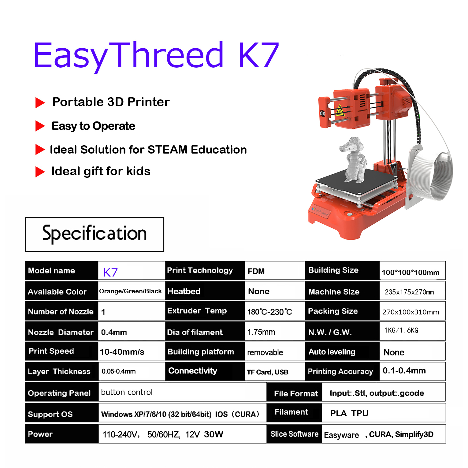 Easythreedreg-K7-Desktop-Mini-3D-Printer-100100100mm-Printing-Size-for-Children-Student-Household-Ed-1805354-1