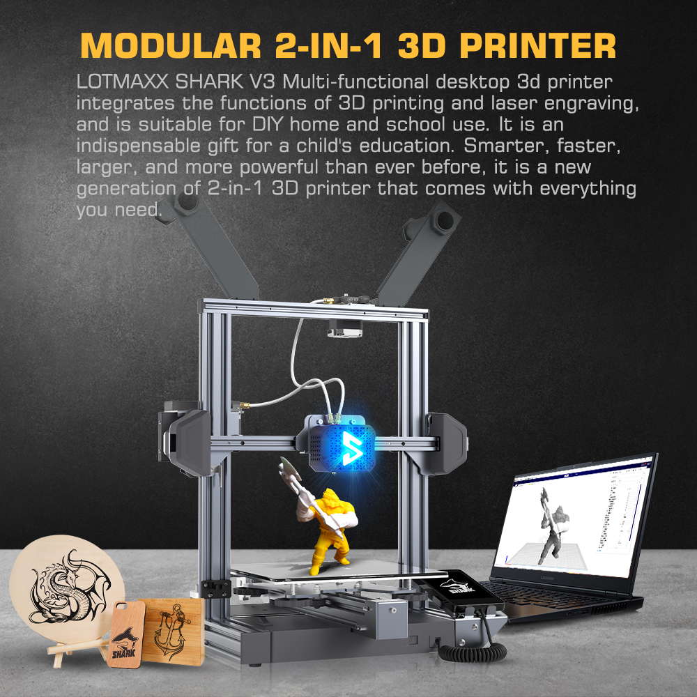 LOTMAXX-SHARK-V3-3D-Printer-Laser-Engraving-2-in-1-Multifunctional-Desktop-3D-Printer-Kit-1970146-2