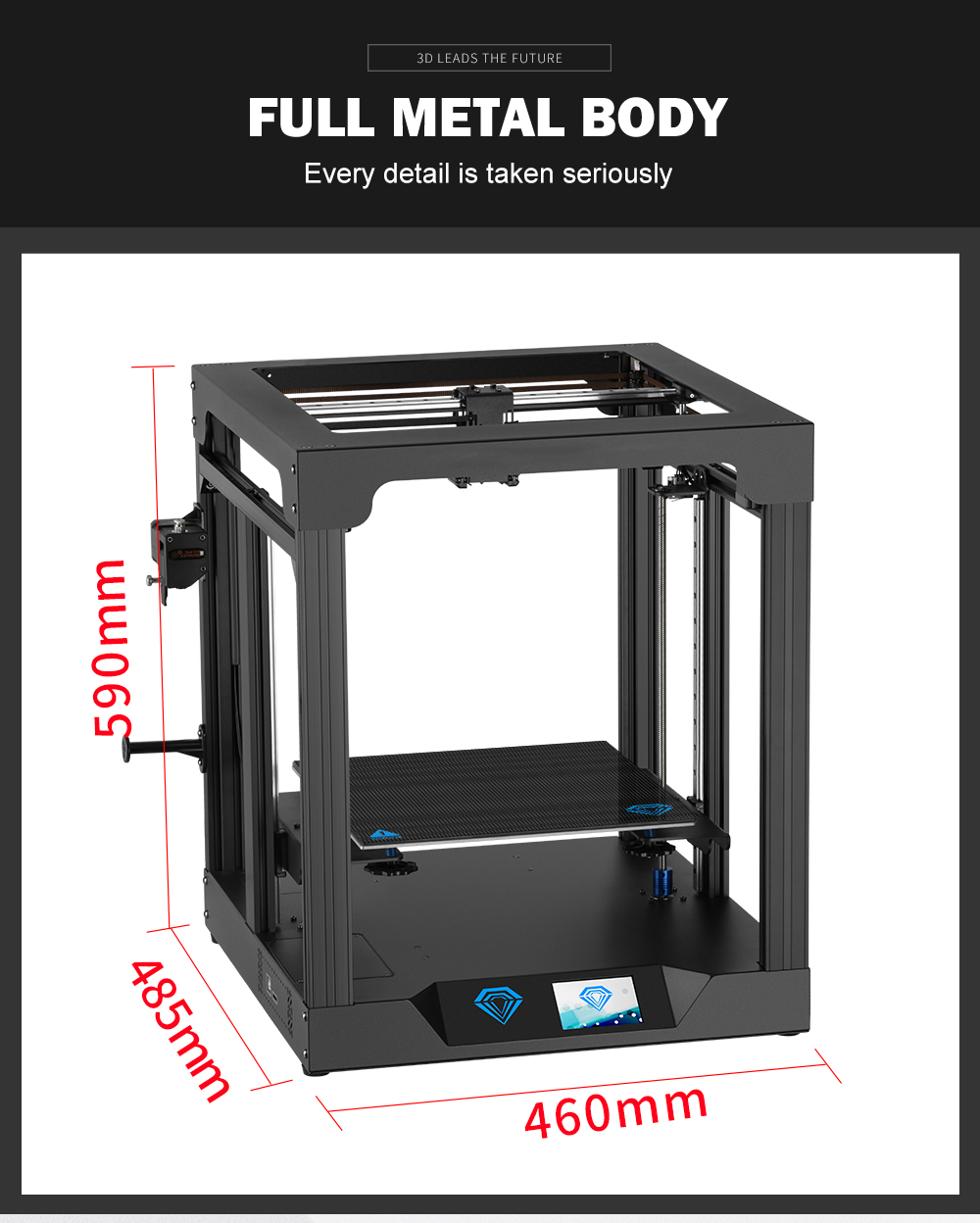 TWO-TREESreg-SP-5-Core-XY-300300350mm-Printing-Size-3D-Printer-With-Full-Metal-BodyDouble-Linear-Gui-1630366-4