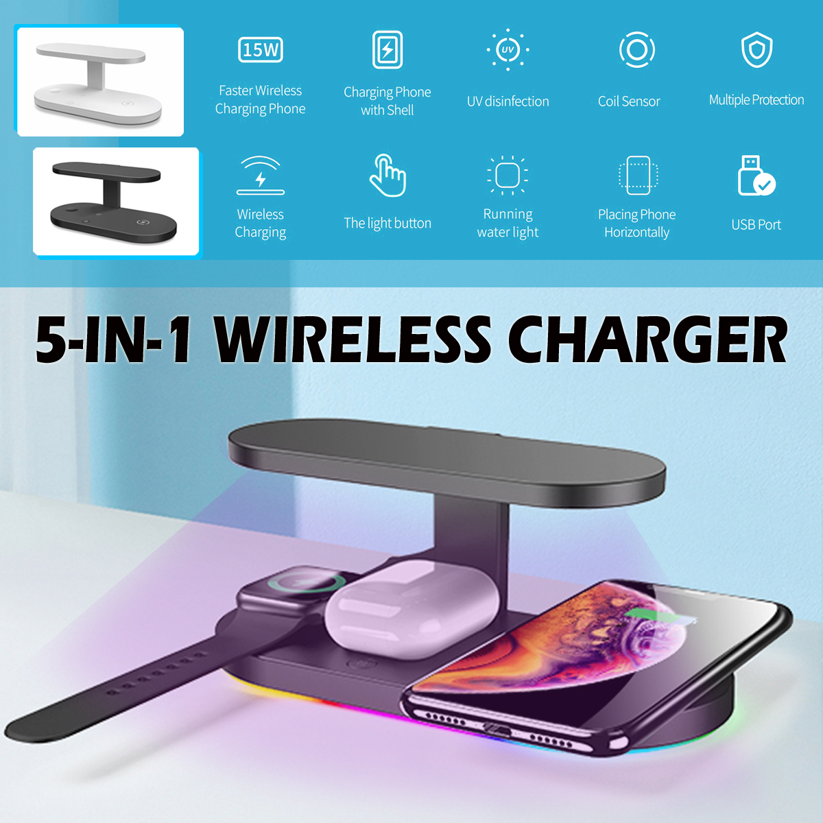 5-in-1-Wiress-Phone-Earphone-Watch-Charging-Station-Fast-Charger-UV-Sterilizing-1693215-1