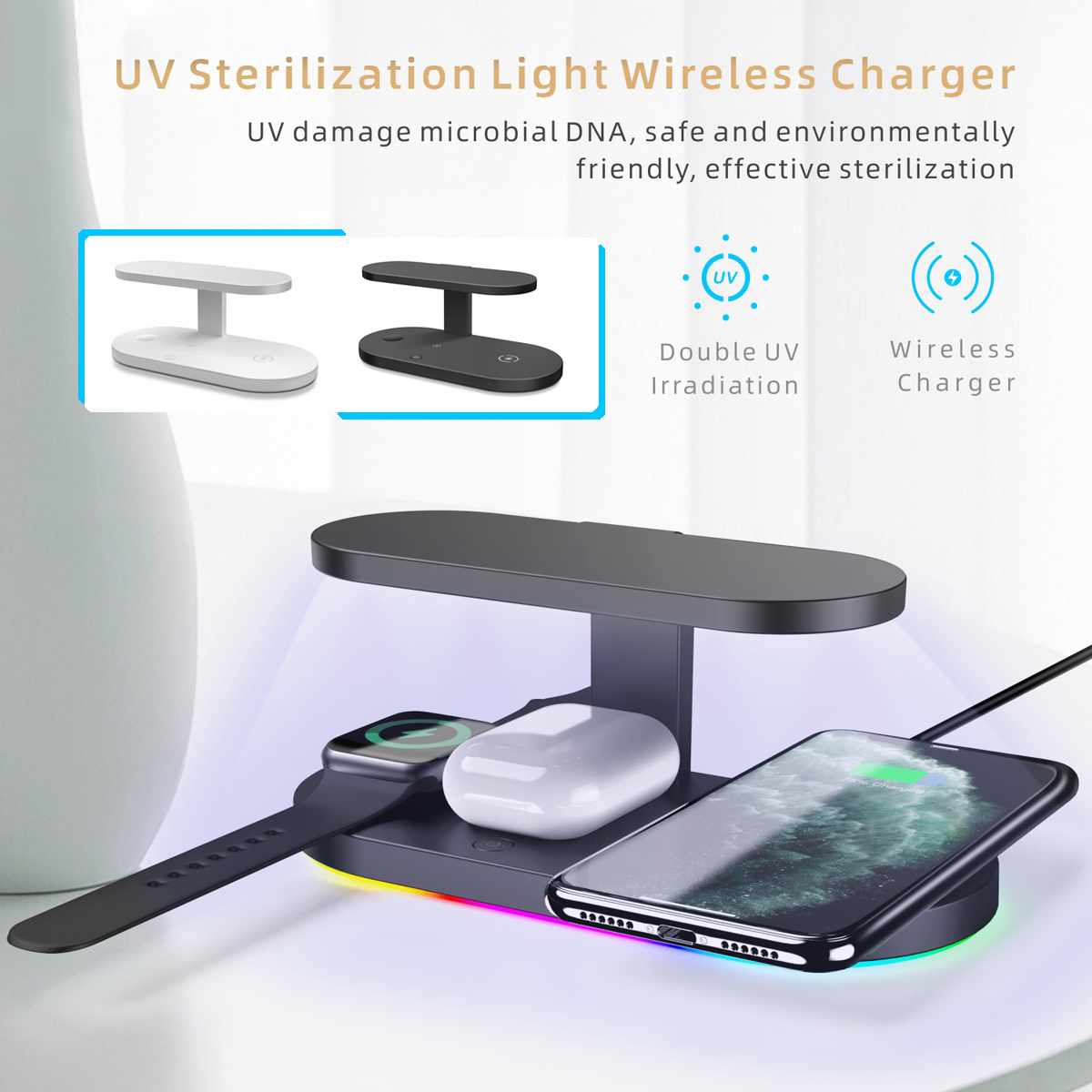 5-in-1-Wiress-Phone-Earphone-Watch-Charging-Station-Fast-Charger-UV-Sterilizing-1693215-4