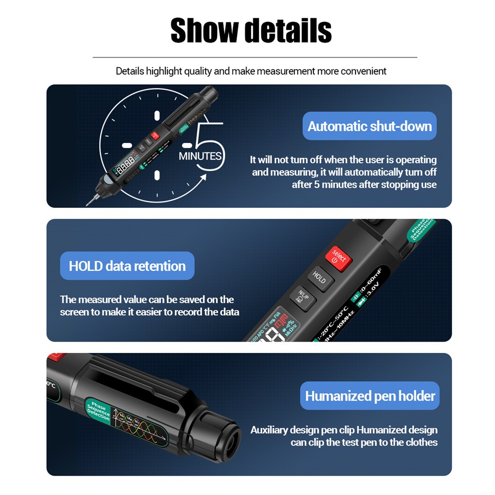 ANENG-A3008-Digital-Multimeter-Auto-Intelligent-Sensor-Pen-Tester-6000-Counts-Non-contact-Voltage-Me-1824164-12