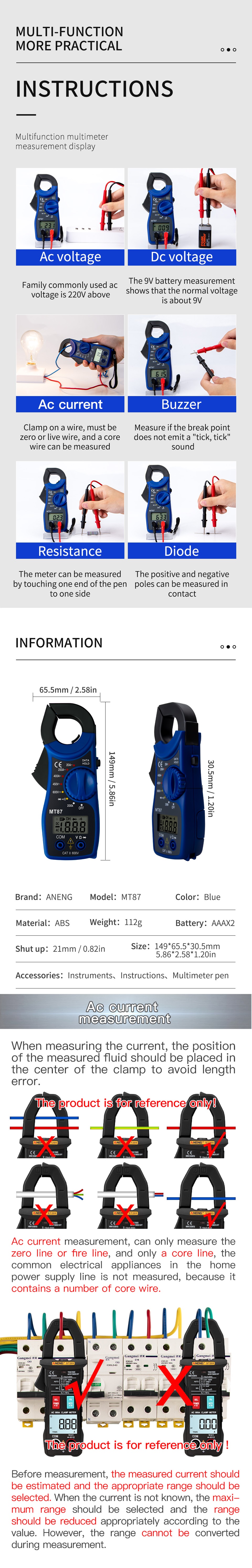 ANENG-MT87-Portable-Digital-Clamp-Ammeter-Multimeter-With-ACDC-Voltage-Tester-AC-Current-Resistance--1605180-3