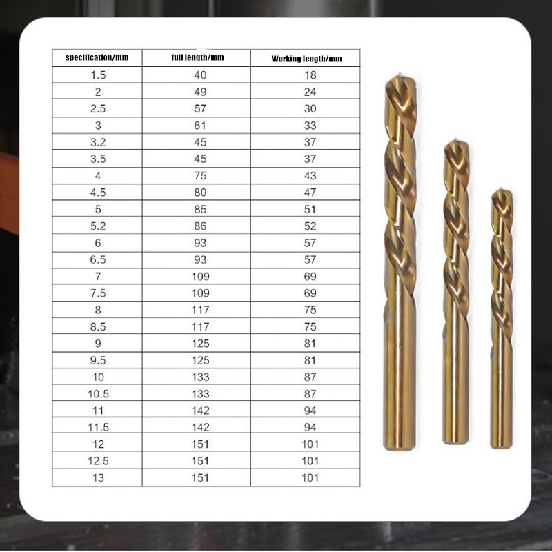 1-52mm-4341-Cobalt-Drill-Bit-Set-Twsist-Shank-Lifetime-Warranty-Drill-Straigth-Tool-1771331-2