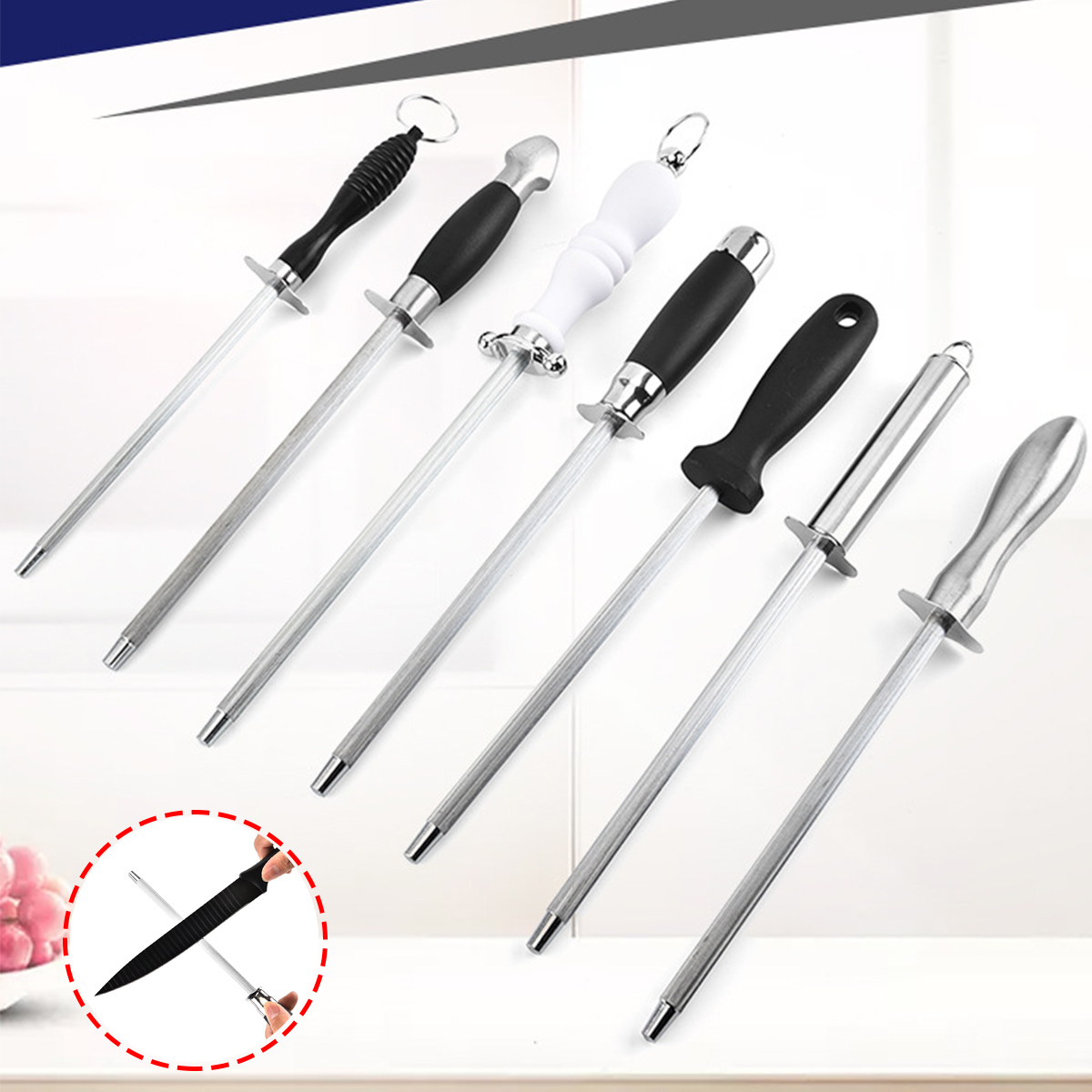 28-30CM-Diamond-Sharpening-Rod-Steel-Stick-Cutlery-Kitchen-Chef-Sharpener-Tool-1703465-2