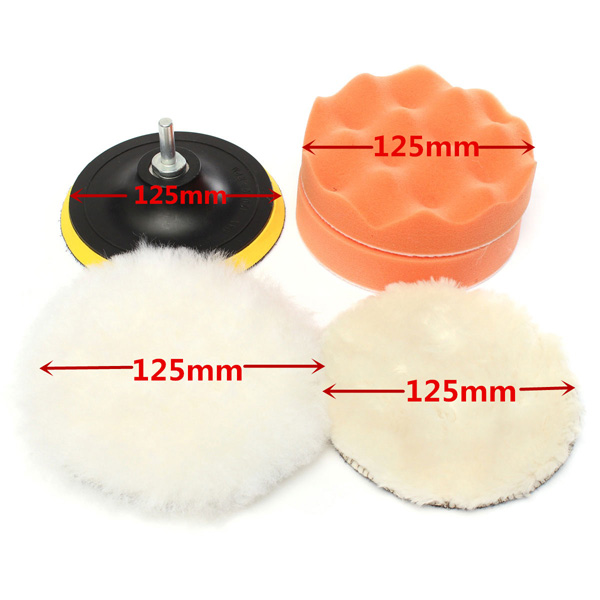 6pcs-5inch-125mm-Polishing-Buffing-Pad-Kit--Polishing-with-Drill-Adapter-M10-for-Dremel-981481-8