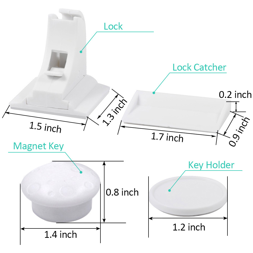 12pcs-Lock2-Key-Magnetic-Child-Lock-Baby-Safety-Baby-Protection-Cabinet-Door-Lock-Kids-Drawer-Locker-1411868-2