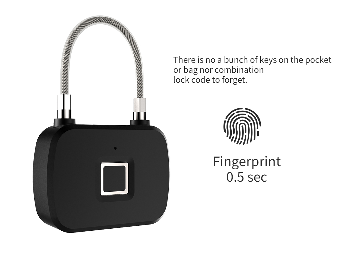 ANYTEK-L13-Fingerprint-Security-Keyless-Lock-Plastic-Three-Color-Light-Wire-Rope-Lock-3M-10-Sets-of--1551236-4