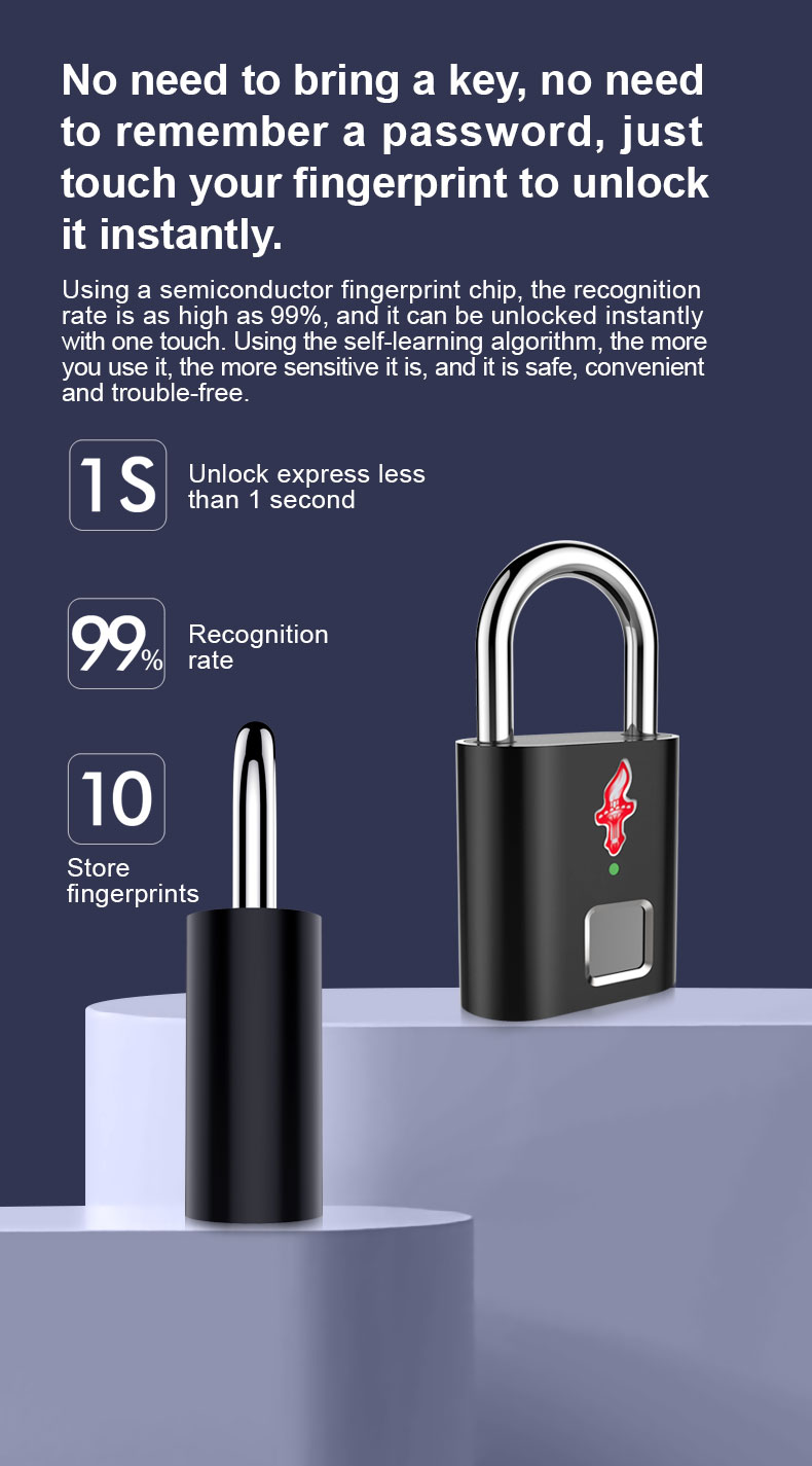 P16-Black-Keyless-USB-Rechargeable-Fingerprint-Lock-Door-Lock-Smart-Padlock-Quick-Unlock-TSA-Padlock-1966942-2