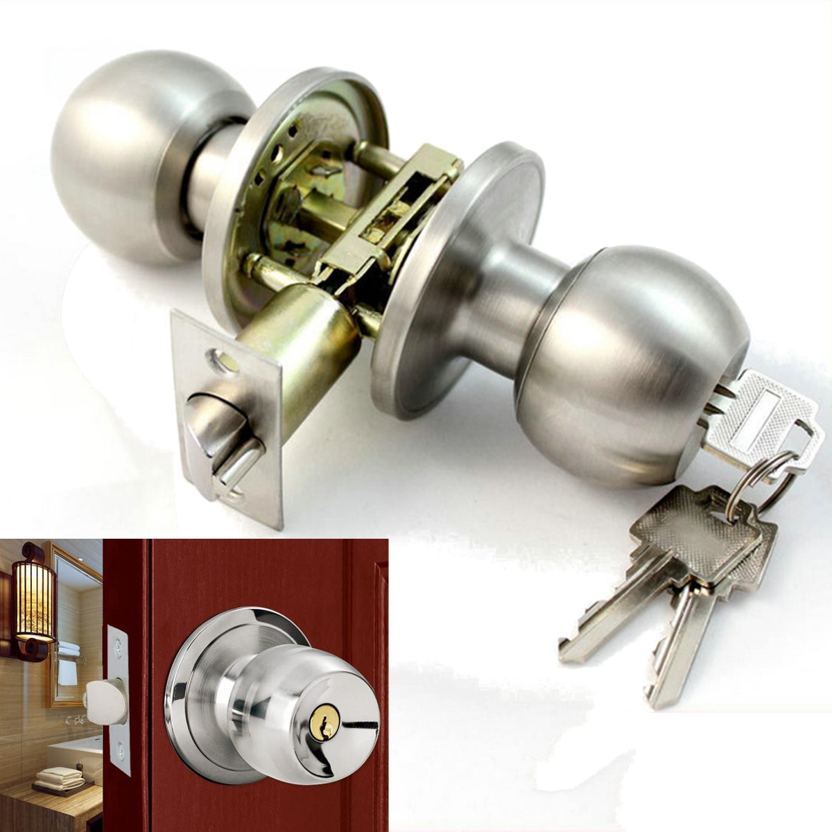 Stainless-Steel-Bathroom-Round-Door-Knobs-Set-Handle-Entrance-Lock-With-Key-1029755-2