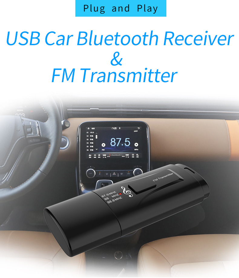 Bakeey-2-in-1-35mm-AUX-bluetooth-50-Receiver-Adapter-For-Car-Audio-Receiver-FM-Transmitter-1600602-1