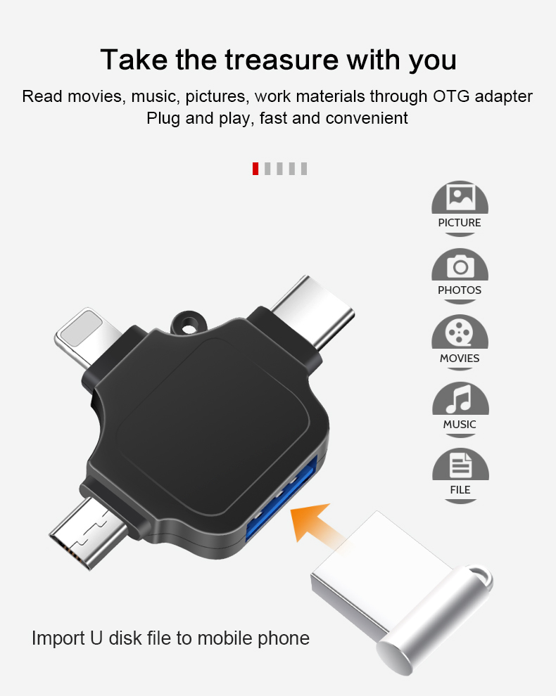 Bakeey-4-IN-1-Type-C-USB30-OTG-Adapter-Converter-Card-Reader-With-USB-C-Port--for-Lightning-Port-Mic-1825064-12