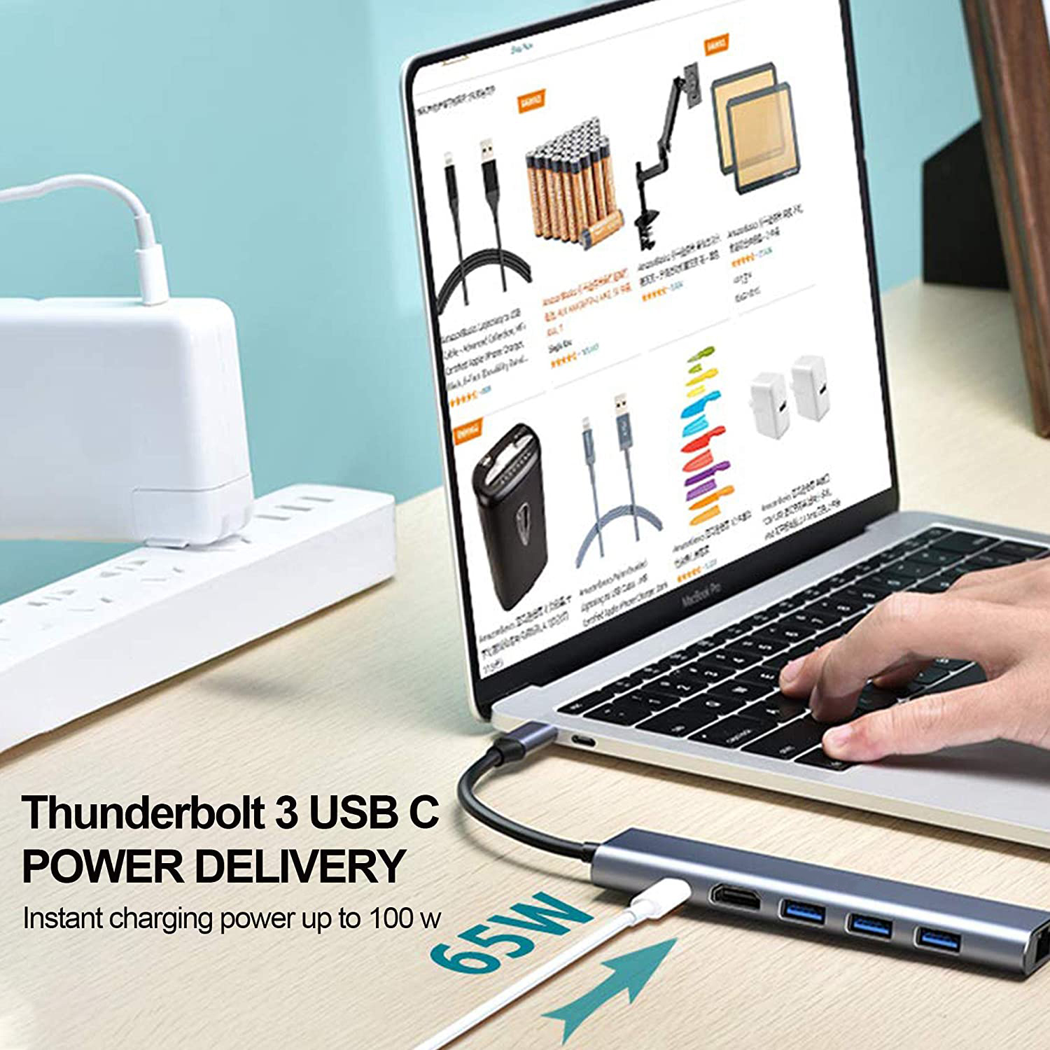 Bakeey-6-In-1-USB-C-Hub-Docking-Station-Adapter-With-4K-HD-Display--65W-USB-C-PD30-Power-Delivery--R-1891306-6