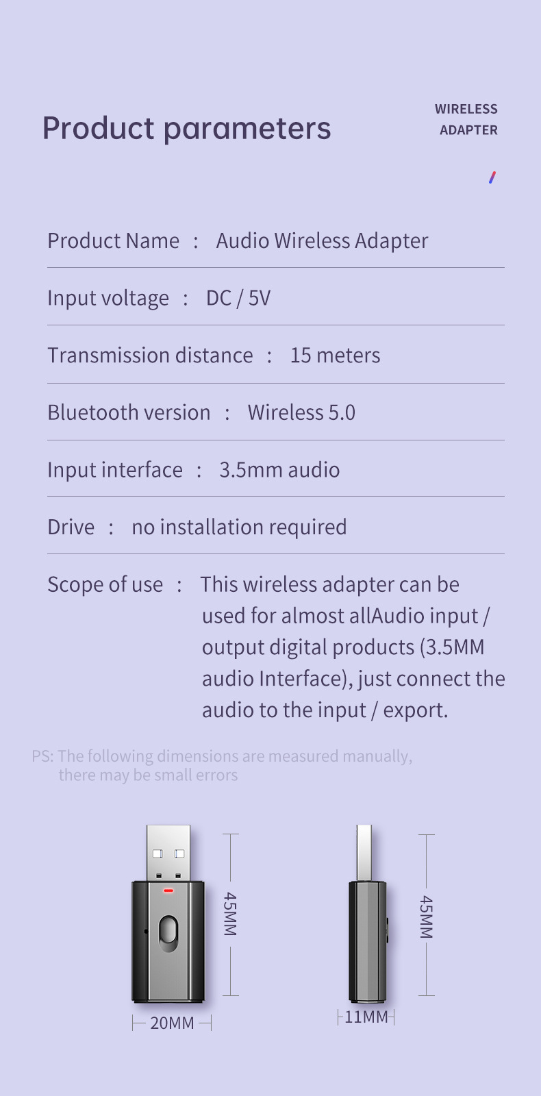 Bakeey-AUX-bluetooth-Adapter-Receiver-Transmitter-Four-in-one-Wireless-bluetooth-50-Adapter-1686459-13